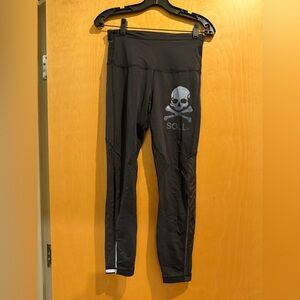 lululemon athletica x SoulCycle Black Leggings with mesh cutouts